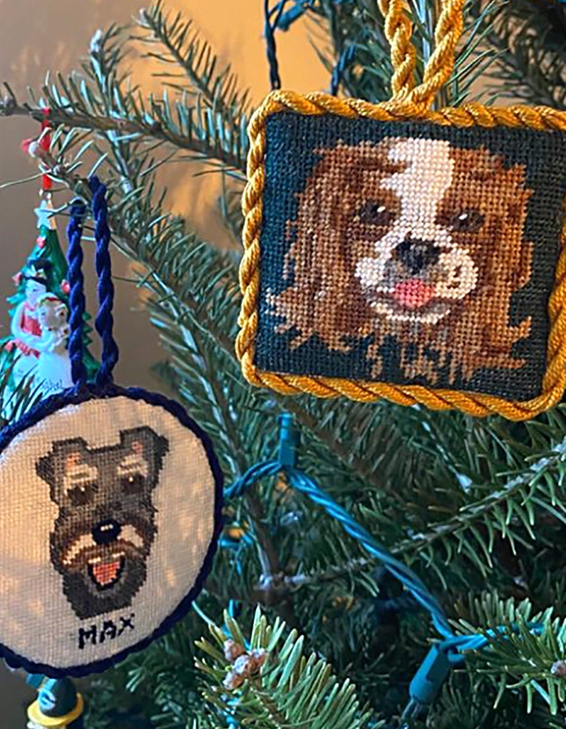 Dog Needlepoint Canvas/hand Painted Needlepoint Canvas/tiny Etsy