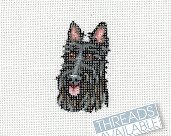 Scottish Terrier Needlepoint/Scottie/Dog Needlepoint Canvas/Hand Painted Needlepoint Canvas