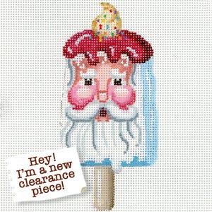 NEEDLEPOINT SALE/Santa Needlepoint/ Hand Painted Santa Needlepoint/Christmas Needlepoint