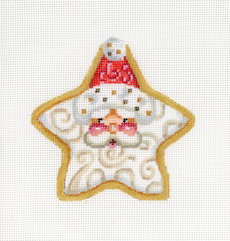 Santa Needlepoint / Painted Needlepoint / Hand Painted Santa - Etsy