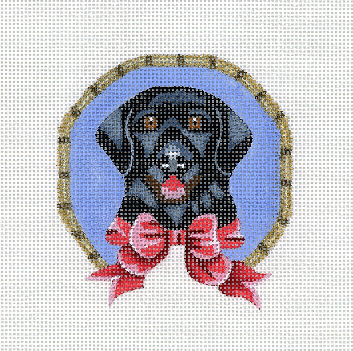 Hand painted Needlepoint Dog Canvas Small Black Labrador Etsy