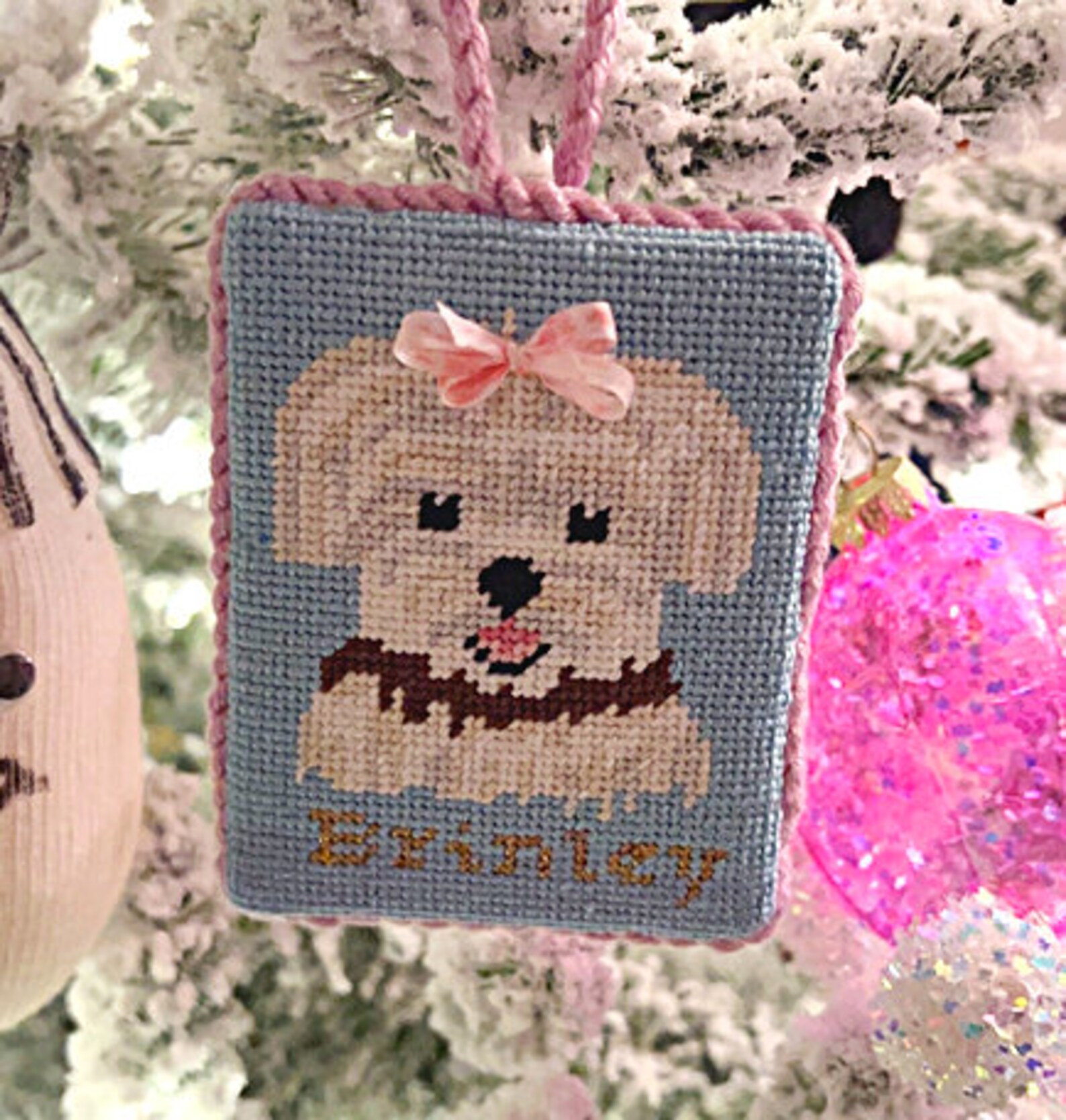 Dog Needlepoint Canvas/hand Painted Needlepoint Canvas/tiny Etsy
