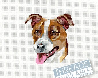 Jack Russell Terrier Needlepoint Canvas/Hand Painted Needlepoint Dog Canvas