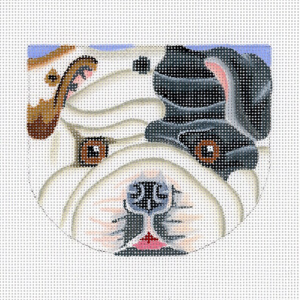 Toile de chien Needlepoint - Sac à main Bulldog Face