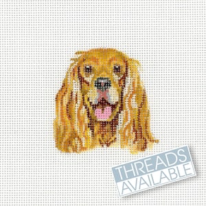 Cocker Spaniel Needlepoint Canvas/Dog Needlepoint / Hand Painted Needlepoint Canvas