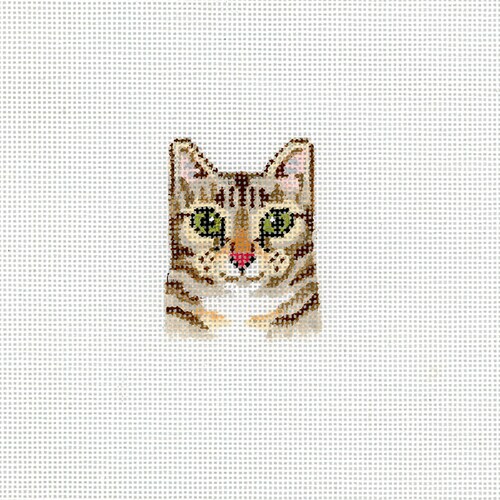Cat Needlepoint Canvas/hand Painted Needlepoint Canvas/tiny Etsy