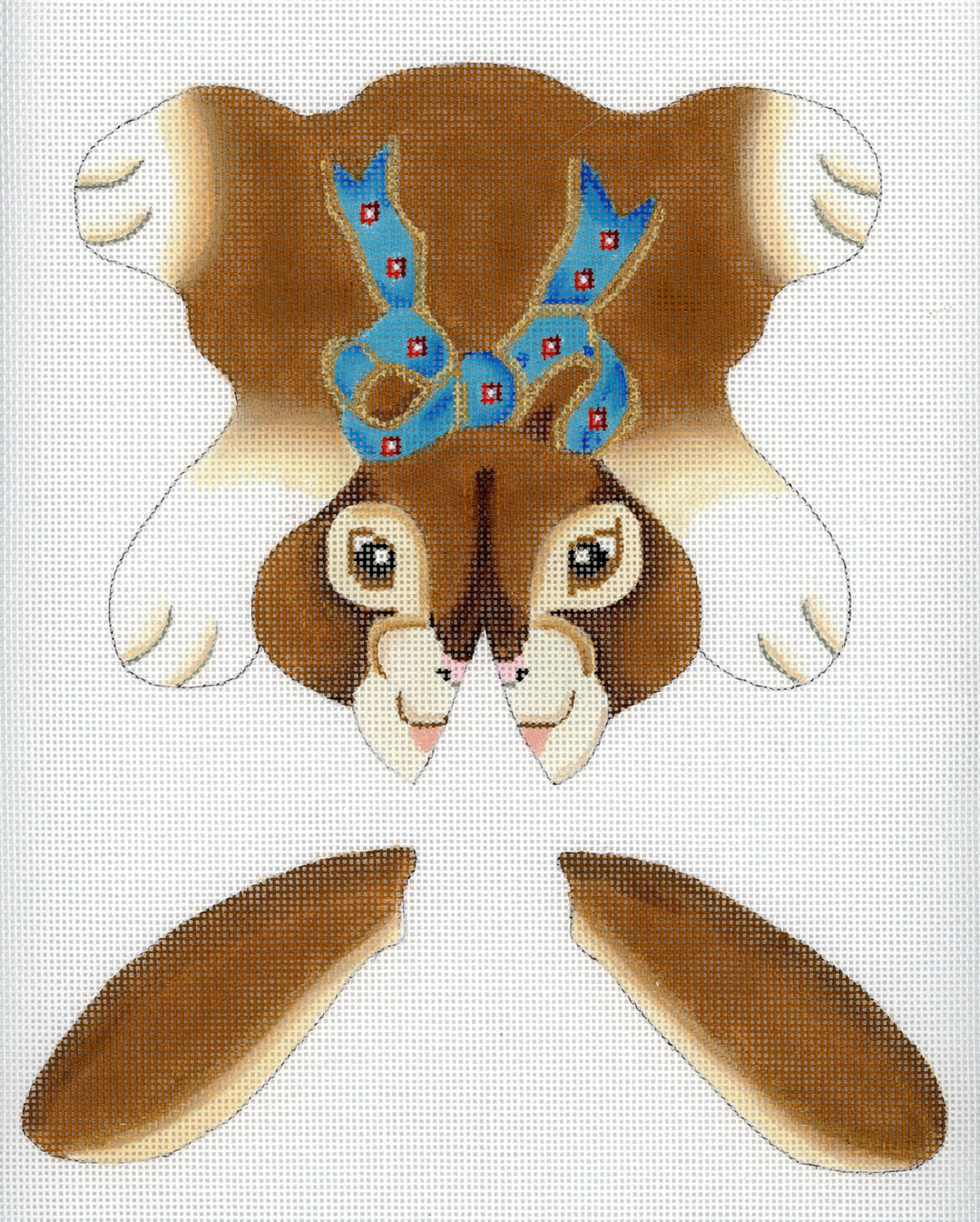 Needlepoint Rabbit Canvas Bunny Beanbag Etsy