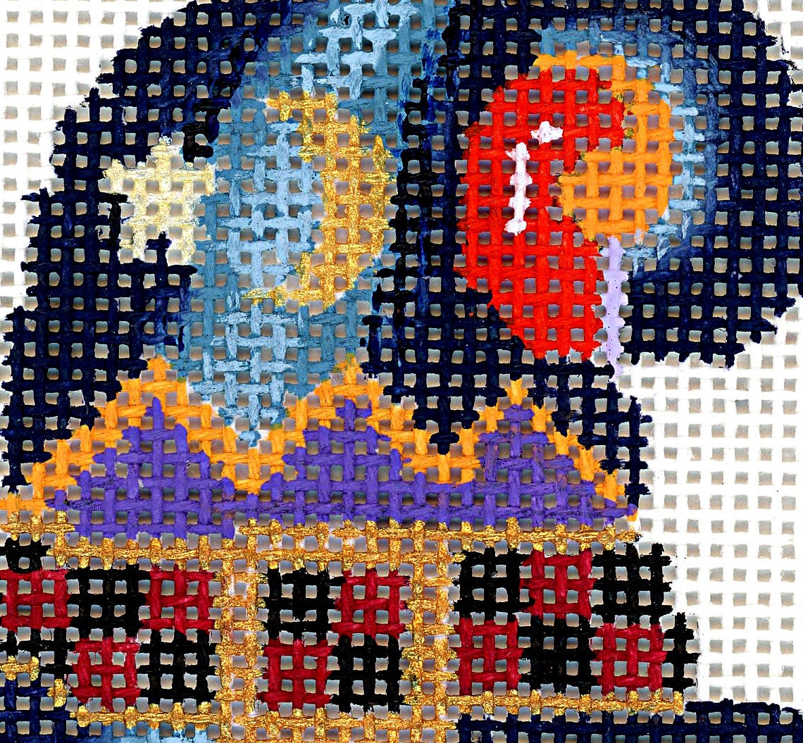 Halloween Handpainted Needlepoint Witches hat Etsy