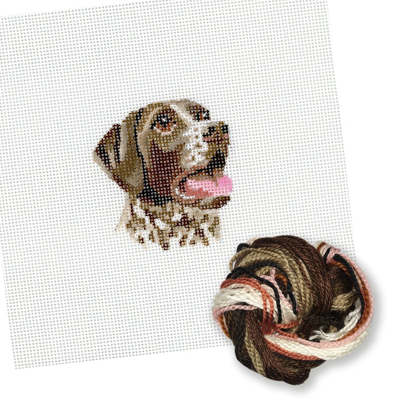 Dog Needlepoint Canvas/hand Painted Needlepoint Canvas/german Etsy