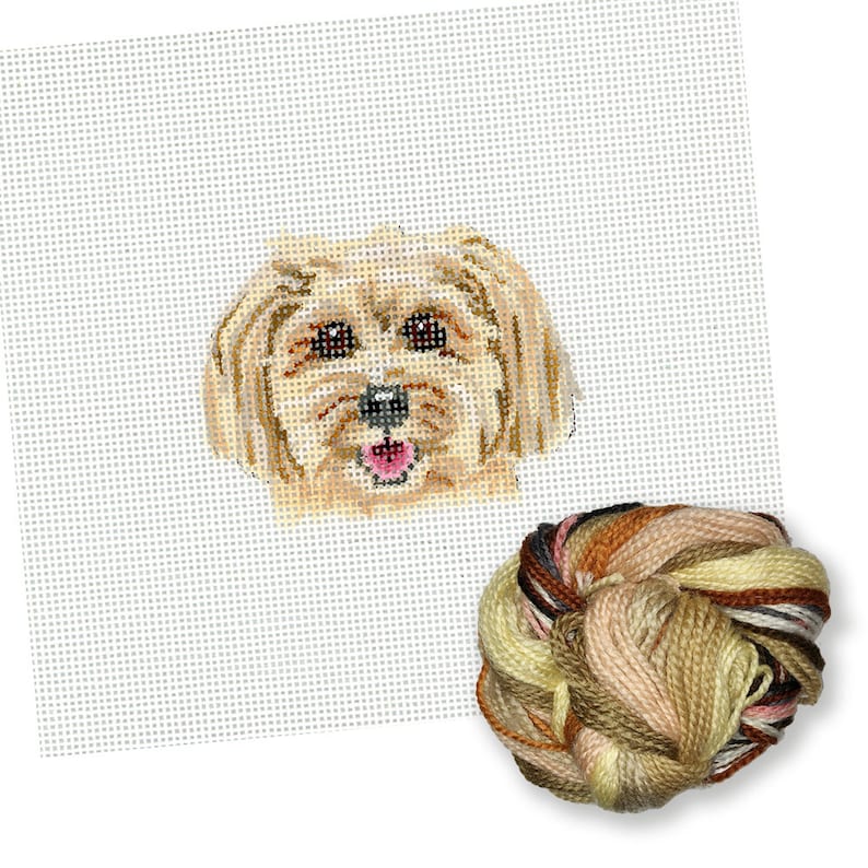 Morkie Dog Needlepoint Canvas/hand Painted Needlepoint Etsy