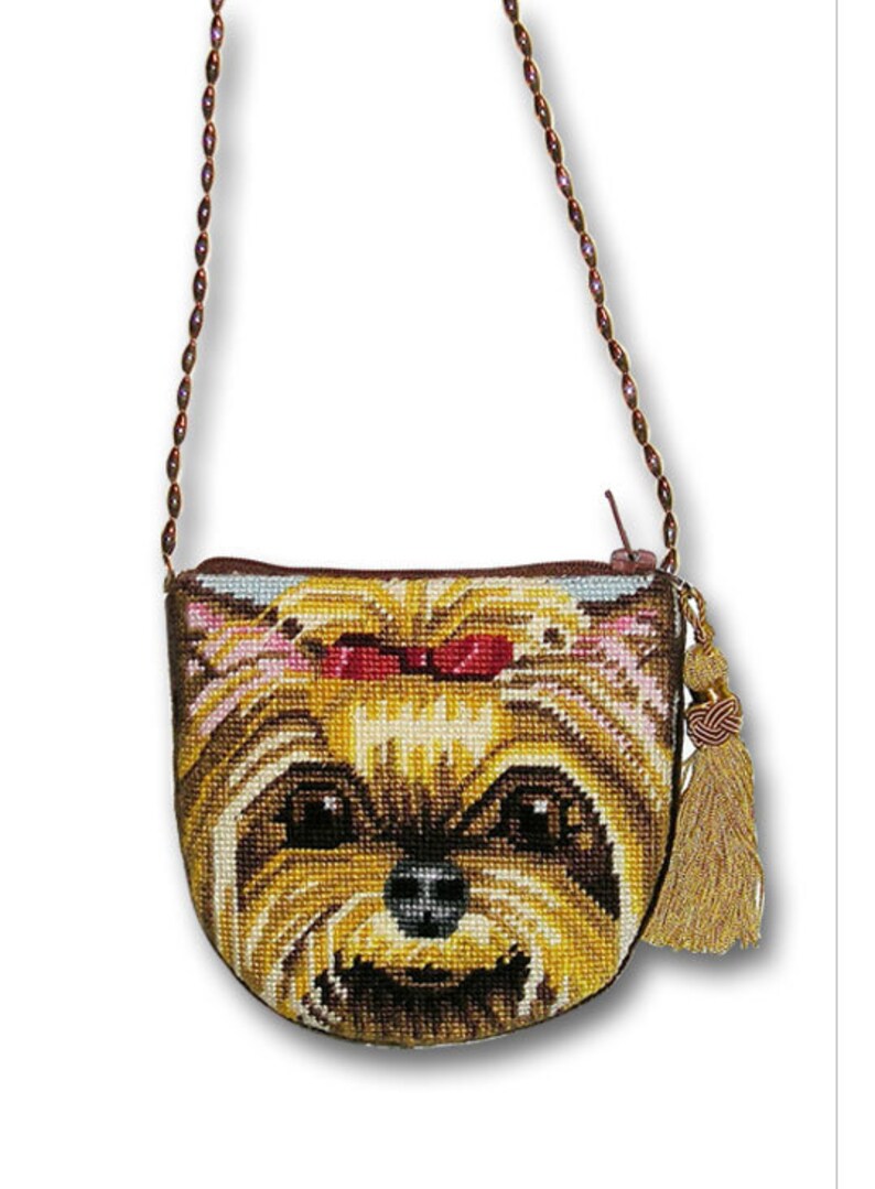 Needlepoint Dog Canvas Pug Face Purse Etsy