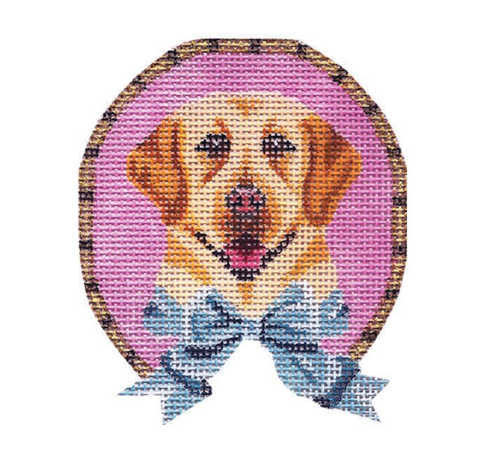 Needlepoint Dog Canvas Small Yellow Labrador Etsy