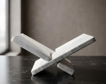 Marble Book Holder 11 Inch Wide Sturdy Book Stand For Home Decor