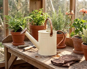 Stainless Steel Watering Can with Detachable Spout, 1/2 Gallon