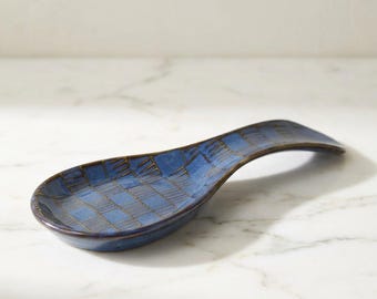 Ceramic Spoon Rest  Vintage Minimalist Heat Resistant Multipurpose