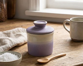 Ceramic Butter Crock, Water Seal Soft Butter Keeper, 1 Stick Capacity