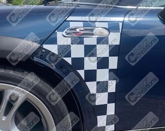 Calcomanías para alerones laterales Mini Cooper Checkmate R50 R52 R53 S JCW Works