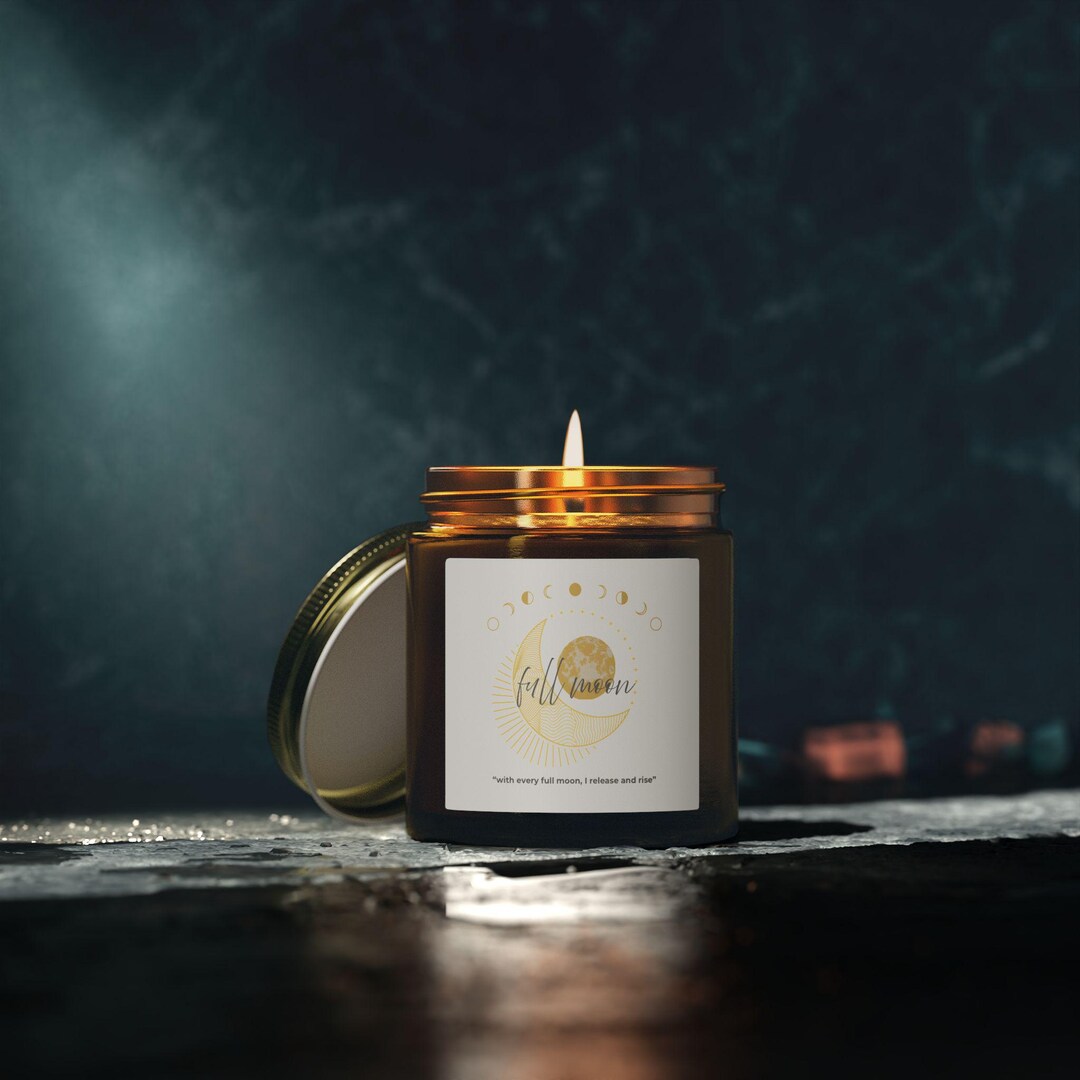Full Moon Manifestation Candle – Lunar Ritual Soy Wax Jar Candle for ...