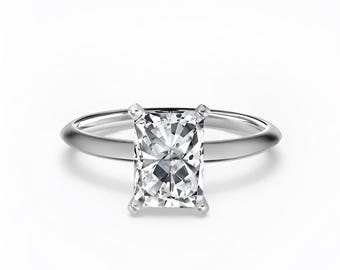 Radiant Solitaire Engagement Ring, IGI Certified Lab Diamond, Unique Ring, Popular Ring, Anniversary Ring, Wedding Ring for Her, luxury Ring