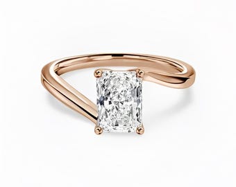 3.0 CT Antares Radiant Solitaire Engagement Ring, IGI Certified Lab Diamond, Minimalist Ring, Anniversary Gift,Gift for Her, Minimalist Ring