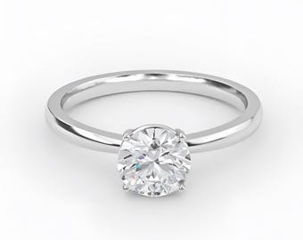 3.0 CT Round Solitaire Engagement Ring, IGI Certified Lab Diamond, Promise Ring for Women, Antique Diamond Ring, Diamond Solitaire Ring