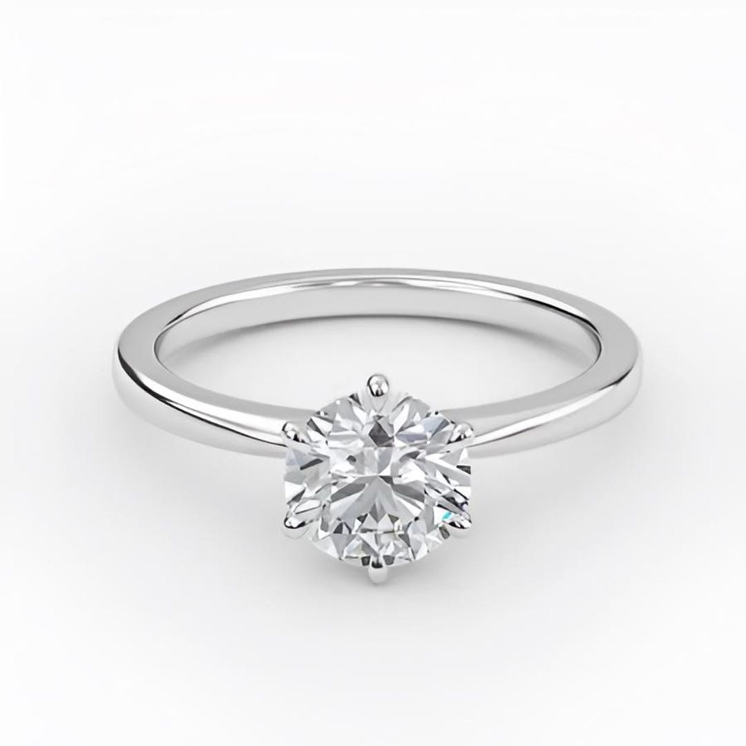Round Solitaire Engagement Ring – IGI Certified Lab Diamond, One Stone ...