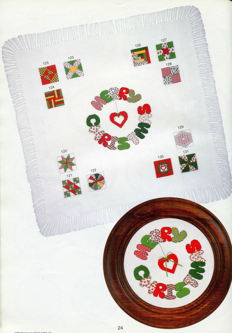 130 Designs 1986 Mini Yuletide Cross Stitch Messages