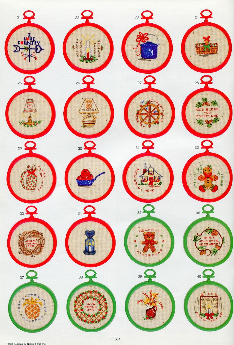 130 Designs 1986 Mini Yuletide Cross Stitch Messages