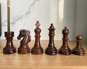Ręcznie rzeźbione drewniane figury szachowe 1, zestaw szachów w stylu Staunton, wysokiej jakości szachy, luksusowe drewniane szachy, prezent dla ojca, prezent na ukończenie szkoły