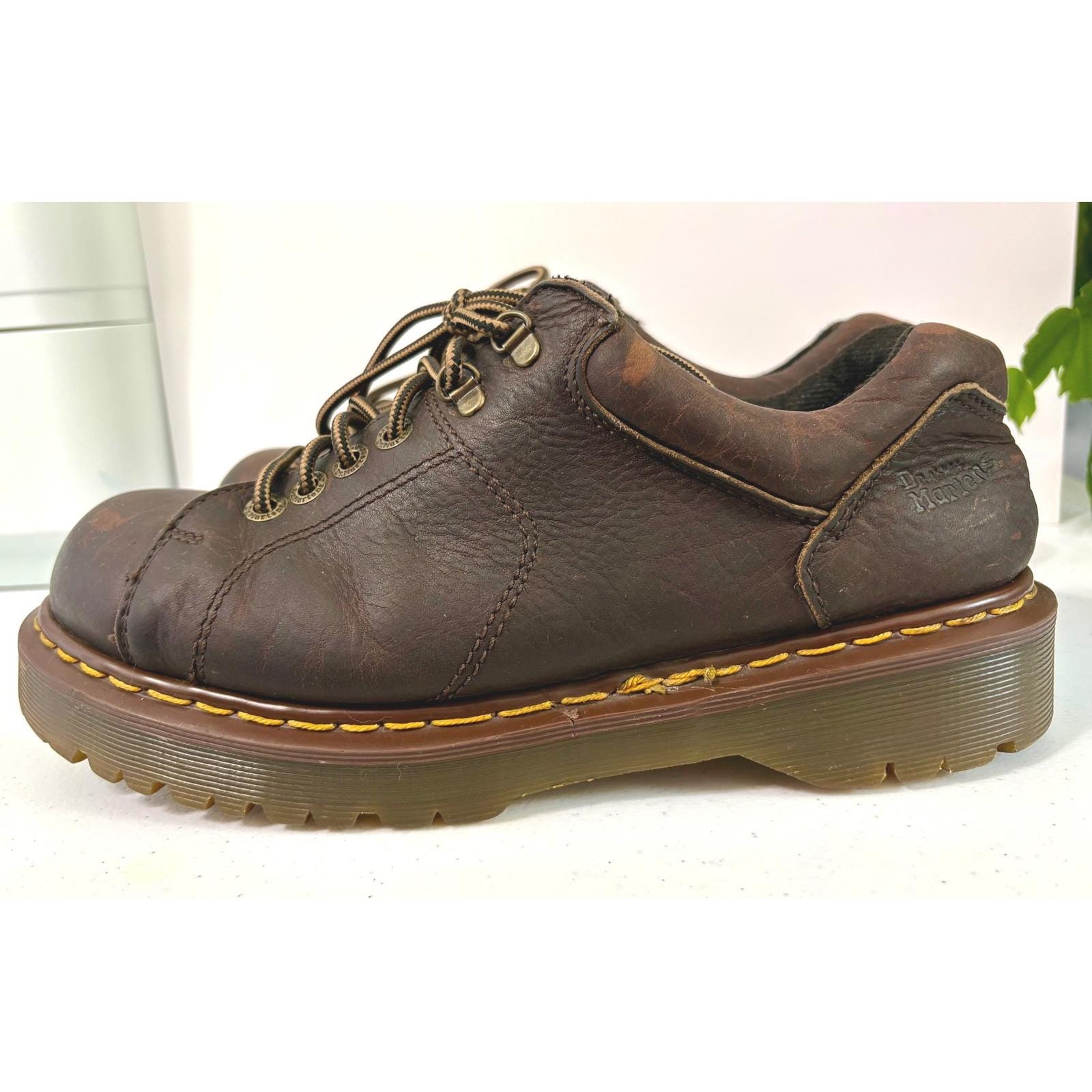 Vintage Dr Marten’s Doc Oxford Lace Up Shoes Brown Size 10 Doc Martens Brown Oxfords - Etsy main image 4