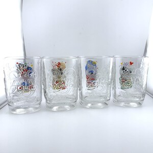Disney World 2000 Celebration McDonalds Mickey Mouse Glass Mugs Set of 4 afbeelding 5