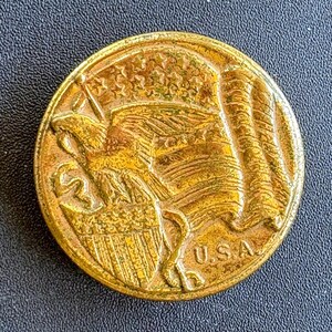Vintage 1940 Radio Orphan Annie Secret Society Decoder Pin B 32586 ROA Eagle USA
