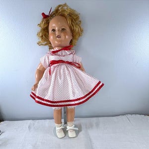 Shirley Temple Doll in Red Polka Dot Dress - Etsy