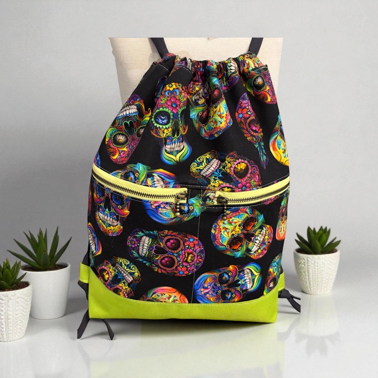COPY - SUGAR SKULL DRAW STRING BACK PACK Western Women main image 3