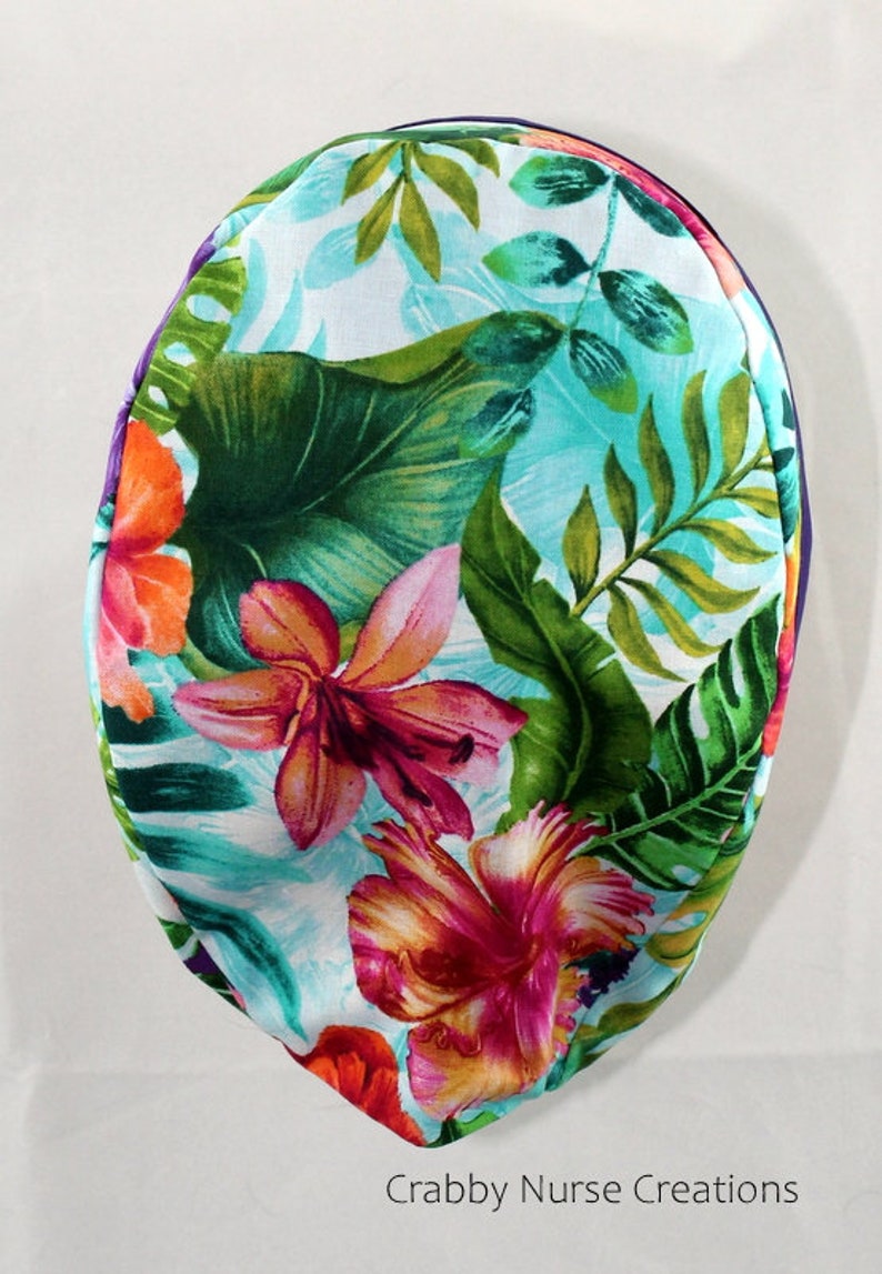 Reversible Floral Scrub Cap