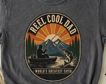 Reel Cool Dad Shirt Funny Fishing Dad Shirt Fisherman Gift Shirt Fishing Lover Tee Dad Shirt For Men Fathers Day Gift Shirt Husband Gift