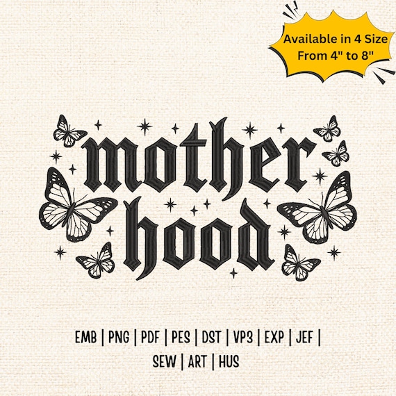 Motherhood Embroidery Design, Trendy Mama Embroidery File, Cool Mom Club Embroidery, Retro Y2K Mom Machine Embroidery