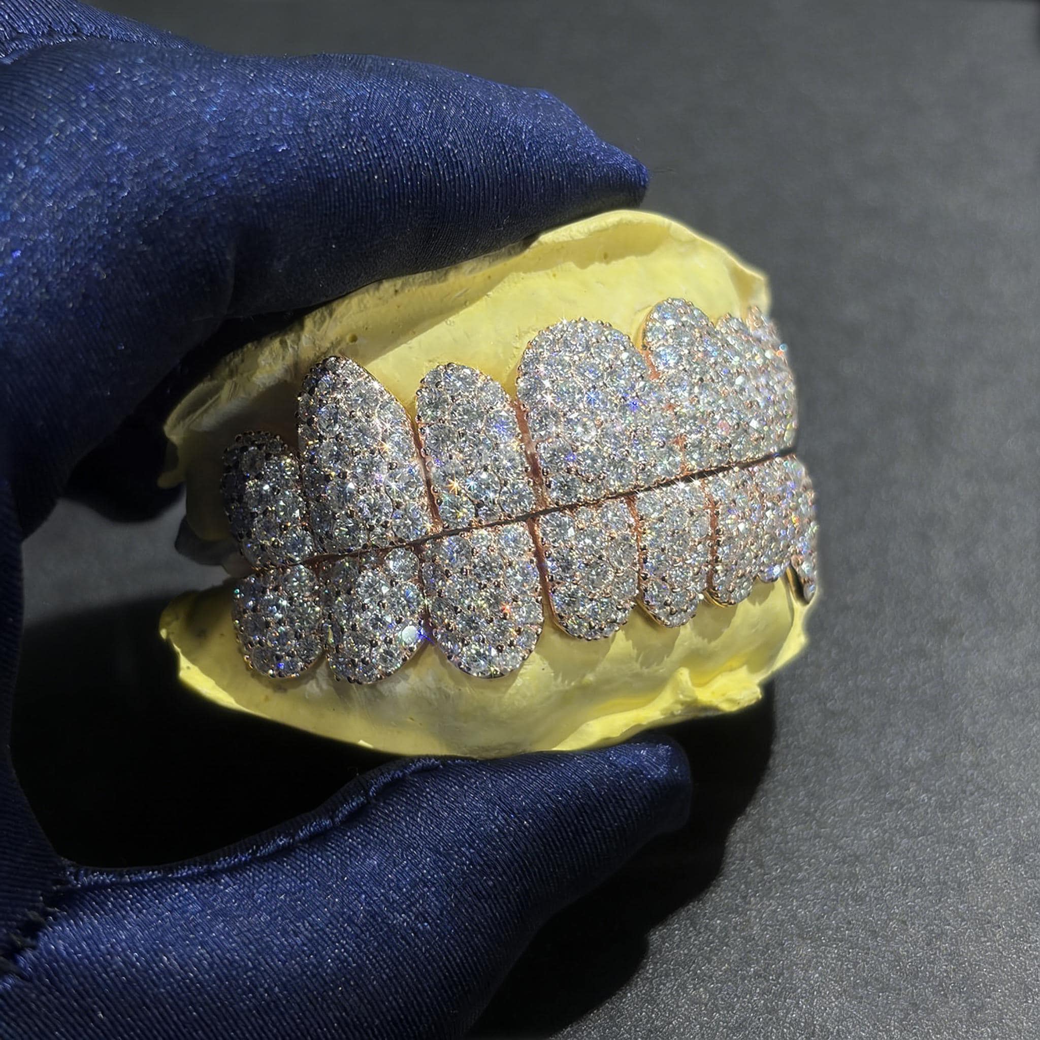Custom Rapper Grill Custom S925 Sterling Silver VVS Moissanite Grillz | Iced Out Hip Hop ...