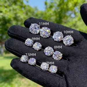 Herr hiphop-örhängen med bling-motiv 3 mm-14 mm, Iced Out-örhängen i rappare-stil, streetwear-stenar för män, moderiktiga örhängen för vardagsbruk