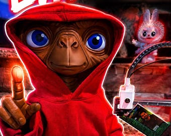 E.T. Figure: Nostalgic Extraterrestrial with Red Hoodie, Sci-Fi Collectible Décor