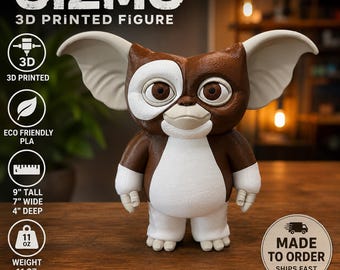 Gremlins Inspired Gizmo - 3D Printed Figure - Large Collectible - Display Decor