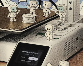 Miniature space robot figurine desk companions