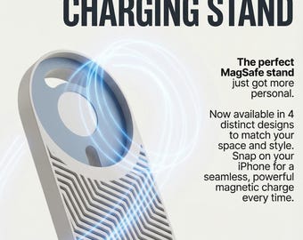 MagSafe Charging Stand | Custom 3D Printed Phone Stand | Aesthetic Desk Setup | iPhone MagSafe Holder | Modern Cable Management Dock