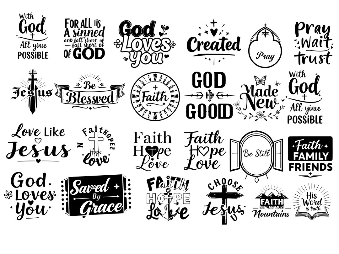 Christian Svg Bundle, Bible Verse Svg, Faith Png, Religious Cut Files ...