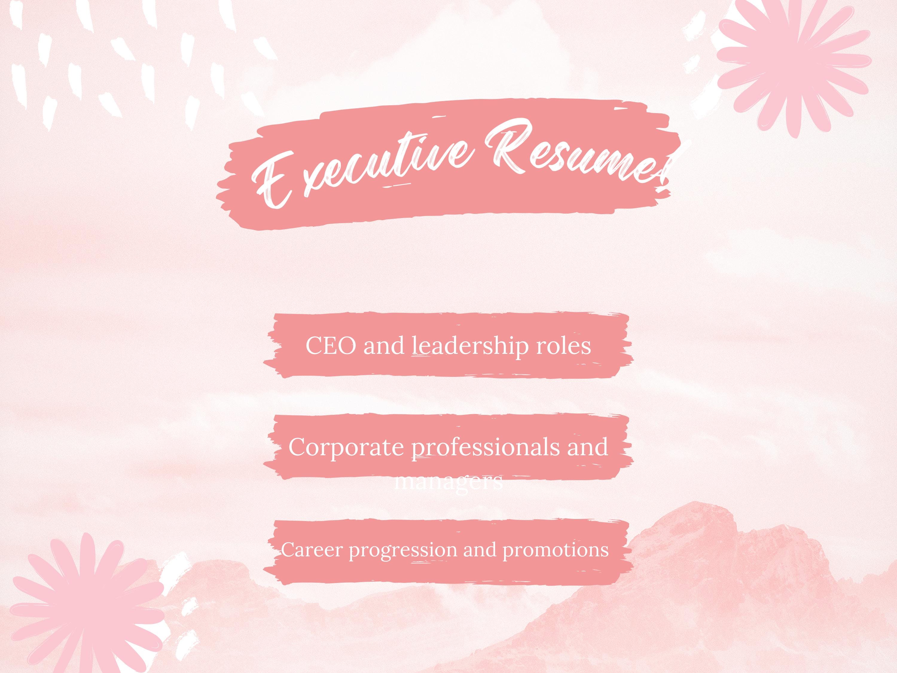 Executive Resume Template | Editable With Canva | ATS Friendly ...