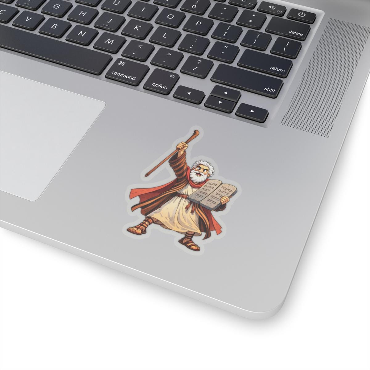 Prophet Model Sticker Moses With Ten Commandments Sticker | Biblical Prophet Kiss-cut Sticker ...