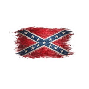 Brushstroke Tinted Confederate Battle Flag Sticker