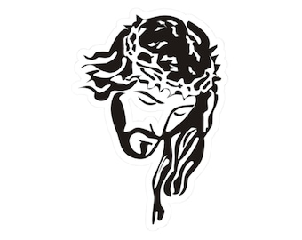 Crowned With Thorns  Jesus sticker | Kiss-Cut Stickers