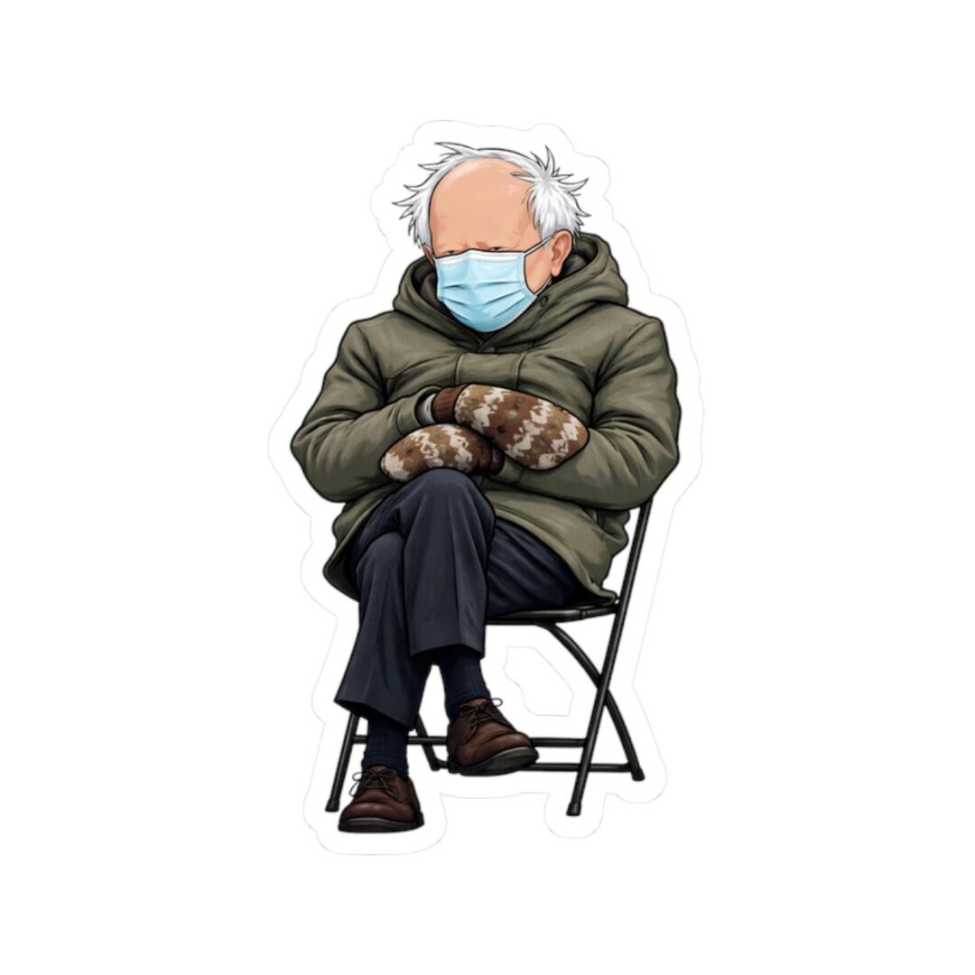 Bernie Sanders Mittens Meme Kiss-cut Stickers | Political Humor, Viral ...