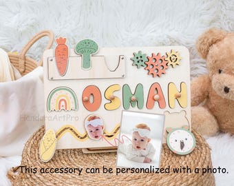 Personalisiertes hölzernes Namenspuzzle, Kleinkind-Lernspielzeug & Duschgeschenk, benutzerdefiniertes Namenspuzzle, neues Babygeschenk